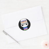 Sticker Rond Panda dubstep Cute kawaii (Enveloppe)