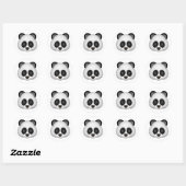 Sticker Rond Panda - Emoji (Feuille)