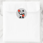 Sticker Rond Panda en boîte mignonne (Sac)