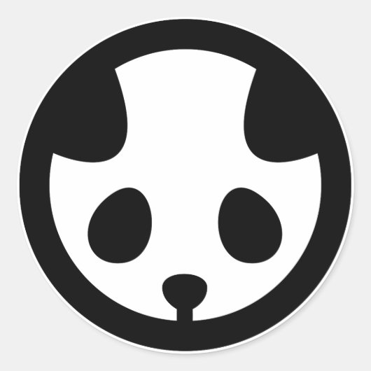Sticker Rond Panda en cercle (Devant)