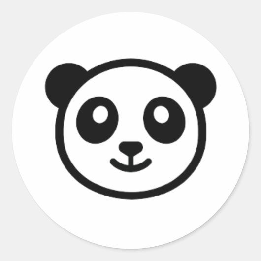 Sticker Rond panda en mug (Devant)