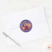 Sticker Rond Panda espace Halloween (Enveloppe)