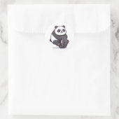 Sticker Rond Panda Fatigué (Sac)
