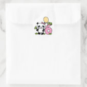 Sticker Rond Panda Girl 6e anniversaire (Sac)