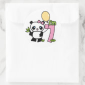 Sticker Rond Panda Girl 7e anniversaire (Sac)