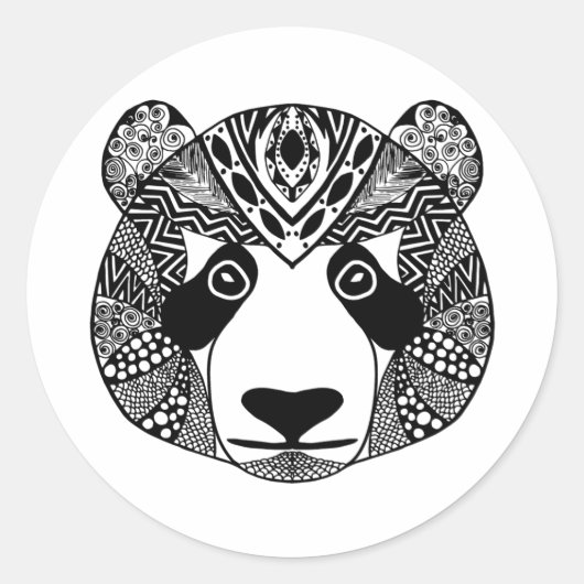 Sticker Rond Panda inspiré (Devant)