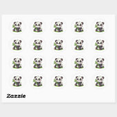 Sticker Rond Panda | Ivaniby (Feuille)