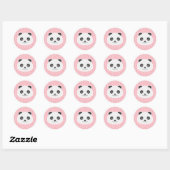 Sticker Rond Panda love (Feuille)