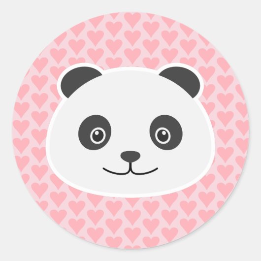 Sticker Rond Panda love (Devant)