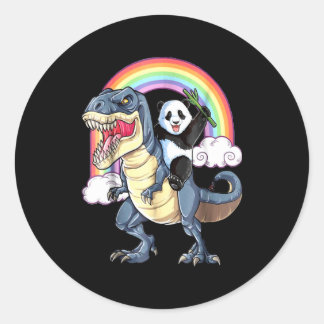 Sticker Rond Panda Lover | Gardez Le Calme Et L'Amour Panda