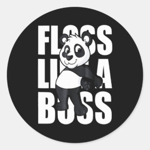 Sticker Rond Panda Lover   Gardez Le Calme Et L'Amour Panda