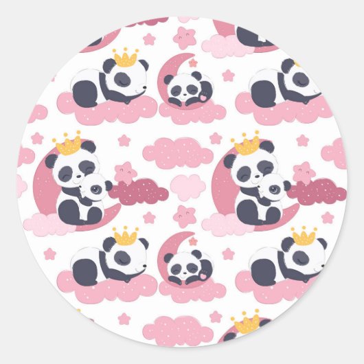 Sticker Rond Panda Lover | Je Suis Surnommé Panda (Devant)
