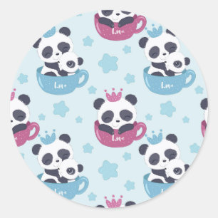 Sticker Rond Panda lover   the Panda Is A Nasty Animal