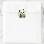 Sticker Rond panda mignon (Sac)