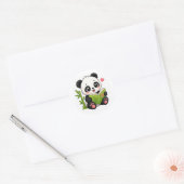 Sticker Rond panda mignon (Enveloppe)