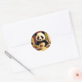 Sticker Rond panda mignon (Enveloppe)