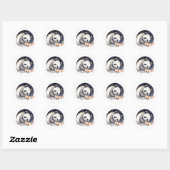 Sticker Rond Panda mignonne et endormi (Feuille)