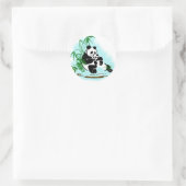 Sticker Rond Panda Momma et bébé (Sac)