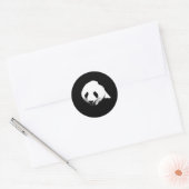 Sticker Rond Panda noir et blanc (Enveloppe)