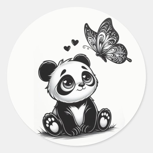 Sticker Rond Panda Paradise (Devant)