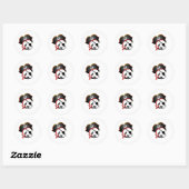 Sticker Rond Panda pirate (Feuille)