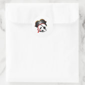 Sticker Rond Panda pirate (Sac)