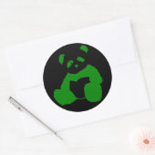 Sticker Rond panda plush. (Enveloppe)