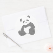 Sticker Rond panda plush. (Enveloppe)