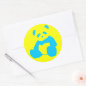 Sticker Rond panda plush. (Enveloppe)