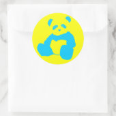 Sticker Rond panda plush. (Sac)
