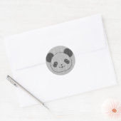 Sticker Rond Panda Porte Face Sur La Vague Motif (Enveloppe)