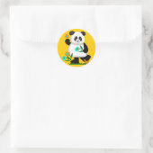 Sticker Rond Panda pour bébé avec fleurs 2 (Sac)