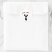Sticker Rond Panda Power de Badminton (Sac)