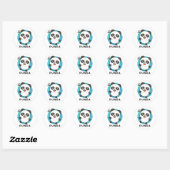 Sticker Rond Panda Pun Animal Punda Funny (Feuille)