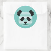 Sticker Rond panda rayures (Sac)