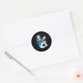 Sticker Rond Panda Riding Shark Space Galaxy Jawsome (Enveloppe)