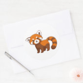 Sticker Rond Panda roux mignon (Enveloppe)