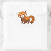 Sticker Rond Panda roux mignon (Sac)
