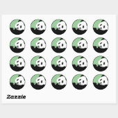 Sticker Rond panda. seagreen cercle. (Feuille)