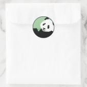 Sticker Rond panda. seagreen cercle. (Sac)