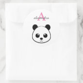 Sticker Rond Panda souriant visage Monogramme  (Sac)