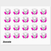 Sticker Rond panda splatz. (Feuille)