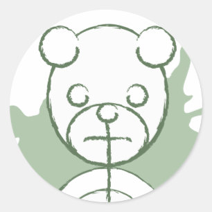 Sticker Rond panda splatz.