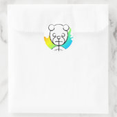 Sticker Rond panda splatz. (Sac)