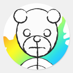 Sticker Rond panda splatz.