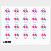 Sticker Rond panda splatz. (Feuille)