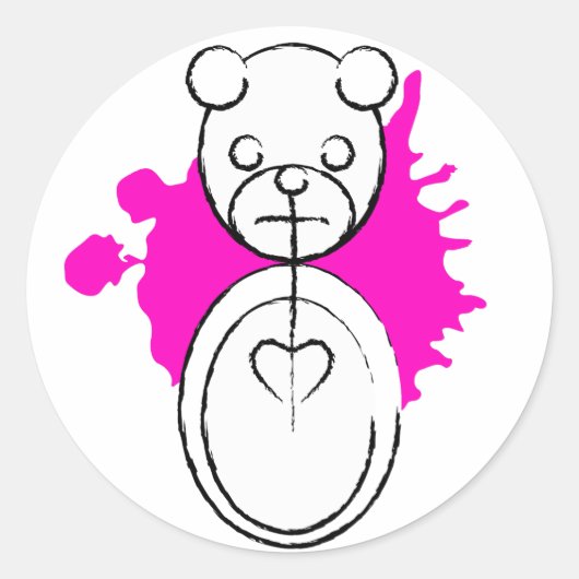 Sticker Rond panda splatz. (Devant)