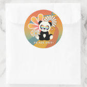 Sticker Rond Panda | Tranquillité colorée (Sac)