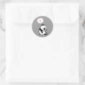 Sticker Rond Panda triste (Sac)