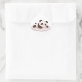 Sticker Rond panda,warm,healing,slow-paced,inner peace #019 (Sac)
